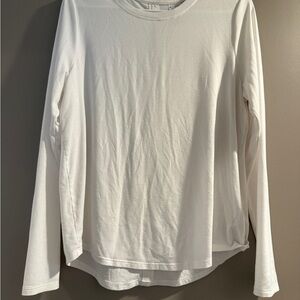 Athleta White Long Sleeve Women's Tee